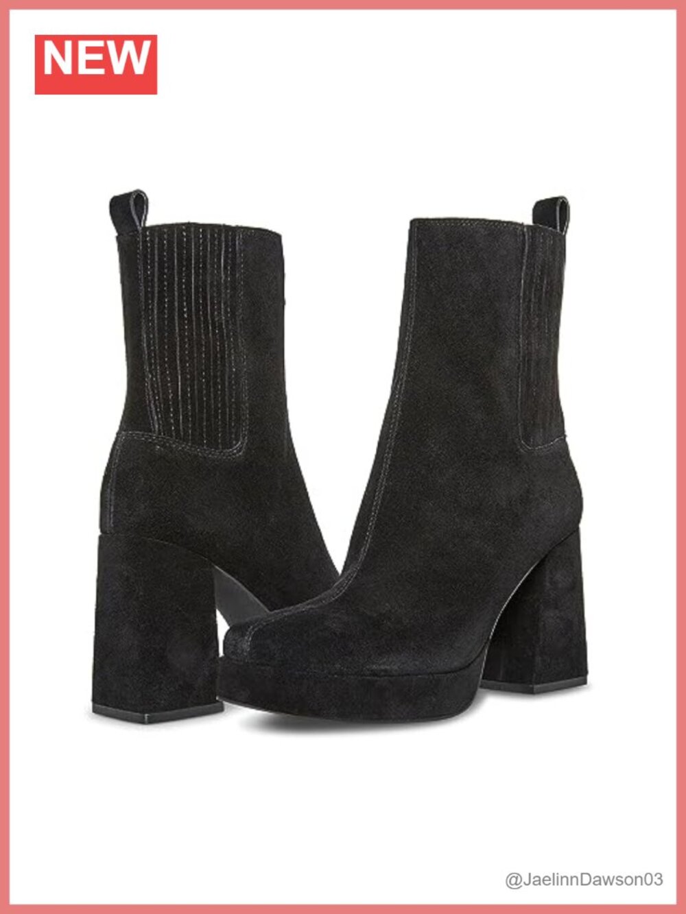 Blondo Womens Waterproof Suede Ankle Boots 3 1/2 Inch Block Heel Zip